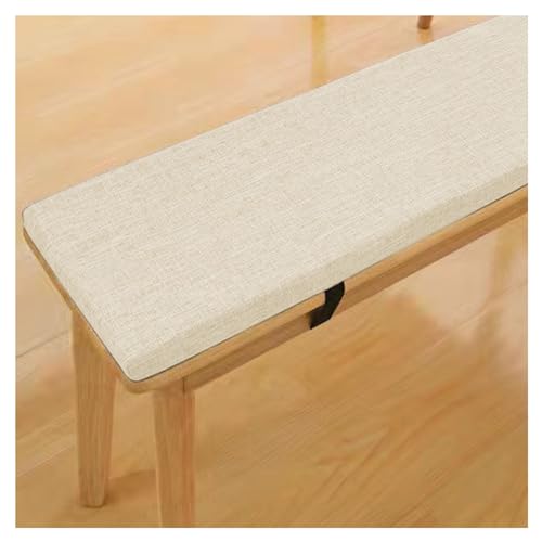 Coussin de banc 140x40 cm gris lavable et antidérapant pour mobilier de jardin