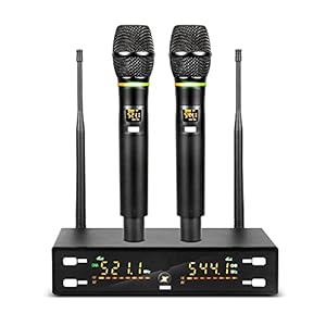 Karaoke Microfoon, Professioneel UHF Draadloze microfoonsysteem Dynamische hand- held metalen microfoon frequentie…