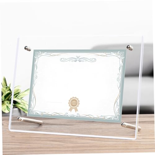 Marco de acrílico premium con soporte de cristal elegante para diploma de oficina 3