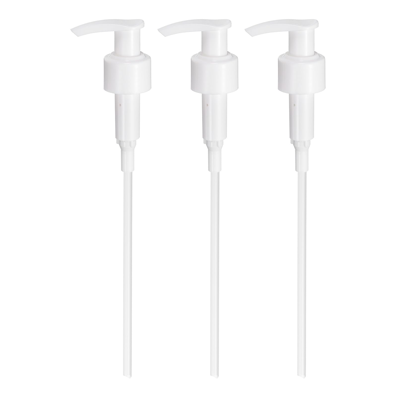 sourcing map 3 Pcs Soap Dispenser Pump Heads, Lotion Hand Soap Dispensers Top Pumps Replacement for Standard 24/410 Thread Size Lotion Shampoo Bottle in Kitchen Bathroom, White