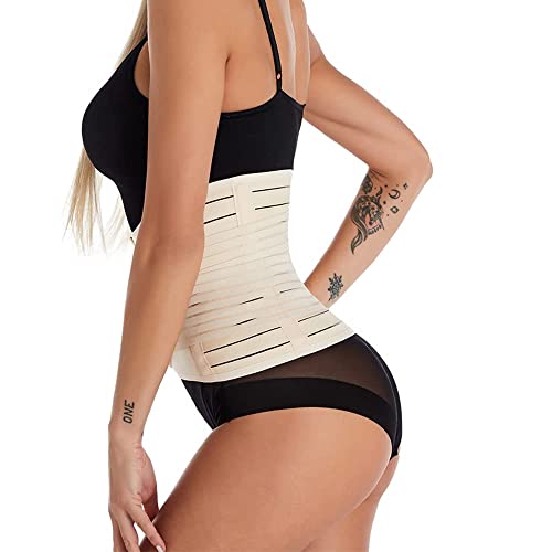 ohmydear Mujer Fajas Reductoras con 4 Piezas de Cartílago Aleación Doble Corsé Adelgazante Fuerza Uniforme Fitness Faja Cintura Entrenador Estiramiento Alto Blanco L Cover