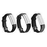 I-SMILE 3PCS Newest Replacement Wristband With Secure Clasps for Fitbit Alta Only(No tracker, Replacement Bands Only) (3pcs black set 2)