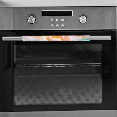 Image of Refrigerator Door Handle Covers Set of 2 Marble Pearl Texture Washable Fridge Dishwasher Mocrowave Oven Stove Decor Protector Handle Cover Keep Kitchen Appliance Clean from Food Stains Decorate