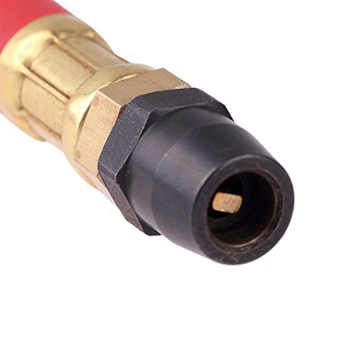 Image of Bayonet Style Tire Inflator Gauge, with Heavy Duty Straight Head Air Chuck and 12 inch Hose - 10 to 90 PSI (Pack of 2)