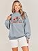 MAXIMGR Grandma Sweatshirt for Women Gigi Crewneck Sweatshirts Nana Sweatshirt Colorful Grandma Floral Graphic Pullover Tops Grey