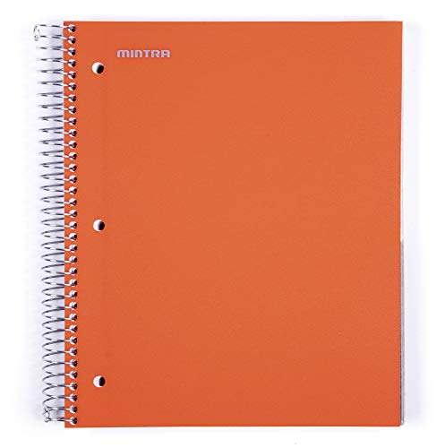 Mintra Office Spiralbuch Orange, 5 Fächer