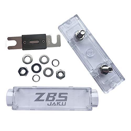 Zbsjaku 250A Inline Anl Fuse Holder, 0/2/4/8 Gauge Awg Anl Fuse Block Holder With 250 Amp Anl Fuses For Car Audio Amplifier (2 Pack) #TOP4