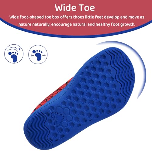 WateLves Toddler Little Kids Wide Barefoot Shoes The First Walking Shoes Girls Boys Breathable Zero Drop Minimalist Sneakers with Wide Toe Box Natural to Grow4