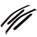 TuningPros WV-109 In-Channel Window Visor Deflector Rain Guard Dark Smoke 4-pc Set