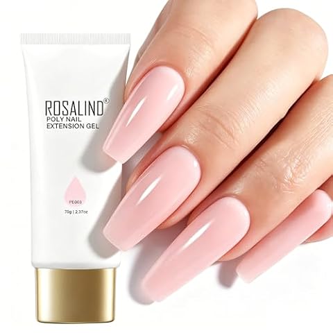 ROSALIND Żel Poli do Przedłużania Paznokci Róż 70ml UV Wzmacnianie Paznokci