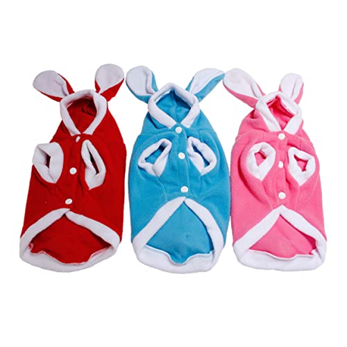 Costume de lapin chaud pour chien rose idéal pour les promenades
