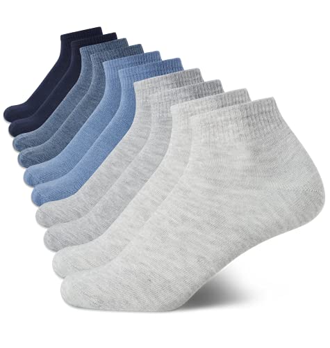 Rampage Women s Socks - 10 Pack Quarter Cut Athletic Ankle Socks, Size Shoe Size: 6-10, Blue Assorted