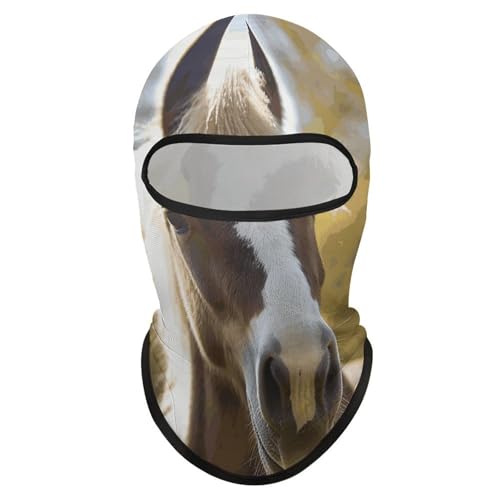 Balaclava para hombre y mujer máscara de esquí con diseño de pony caballo, máscara de cara completa para ciclismo miniatura 7