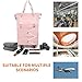 Finnhomy 50L Expandable Rolling Duffel Bag with Wheels Foldable Duffel Bag for Travel Carry on Bag with Wheels Luggage Travel bag Detachable Wheel Duffel Bag for Shopping Travel Outdoor, Pink