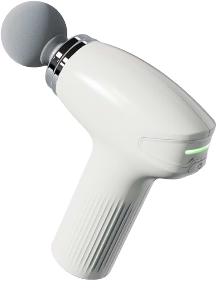 Massageador Muscular Elétrico Tipo Pistola Profissional Litwod Recarregável com 6 Níveis de Intensidade e 5 Ponteiras (Até 2h de USO)