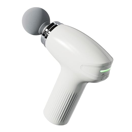 Massageador Muscular Elétrico Tipo Pistola Profissional Litwod Recarregável com 6 Níveis de Intensidade e 5 Ponteiras (Até 2h de USO)