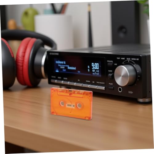 Cintas de casete retro de audio virgen con carcasas transparentes de almacenamiento para grabaciones 6