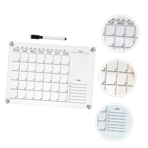 Tableau mémo acrylique transparent SHINEOFI pour le bureau - 6