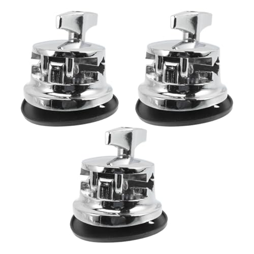 HANABASS 3pcs Drum Leg Installation Base Durable Alloy Support for Stable Playing Gigs Practice Quick Setup for Drummers Cymbal Holder Accessory