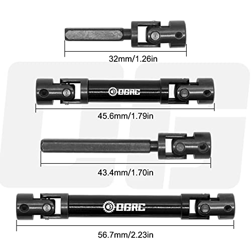 Ogrc 2Pcs Center Driveshaft Steel Drive Shaft For Axial Scx24 C10 Axi00001 Jlu Axi00002 Bronco Axi00006 Upgrate Parts #TOP3
