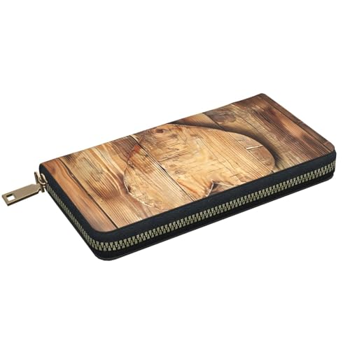 Portefeuille long en cuir synthétique blanc imprimé cœur - 2
