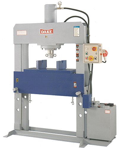 Dake 972005-4 Channel Iron Force Electrically Operated H-Frame Hydraulic Press, 440-3 ph, 100-100 Tons