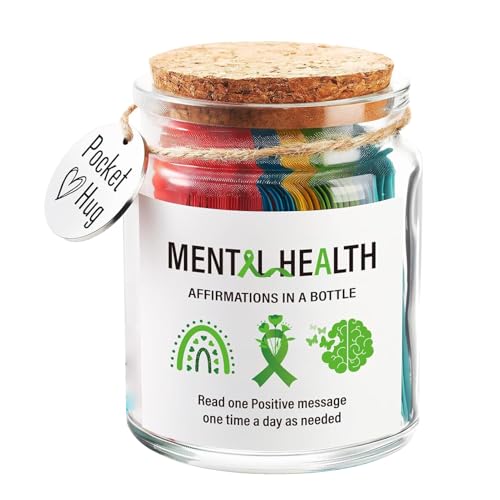 Frasco De Mensajes De Afirmación De Salud Mental - Botella Pequeña De Motivación, Notas De Terapia De Autoayuda De Atención Plena Para Apoyo Diario, Idea De Regalo Edificante Y Reflexiva | Dormitorio