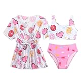 Sommerlicher dreiteiliger Badeanzug mit Cartoon-Print für Kleinkinder Bikini Set im lässigen Stil für Outdoor Aktivitäten geeignet (7-8 Years)