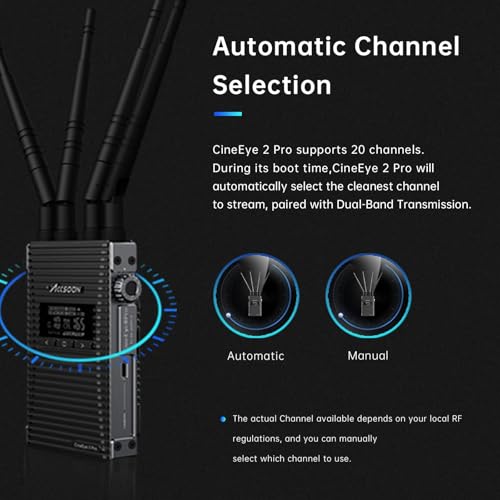 Image of Accsoon CineView Master 4K Wireless Video Transmission System HDMI SDI Transmitter Receiver 4K60 Tri-Band 25ms Latency 8202 ft Range 1 Wired+4 App Monitoring, Pair CineView SE 4K /M7 Pro (Dark Blue)