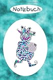  Notizbuch: Notizbuch, A5, lustiges Monster mit Blume des Lebens, 120 S. gepunktet,Geschenk zum Schreiben, Skizzieren, Merken. Trage alles ein, was Dir ... oder kritzele, was immer du möchtest