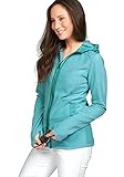  KangaROOS Damen Microfleece Nylon Jacke Fleecejacke mit Kapuze (36/38, Mint)