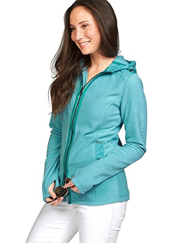 Preisvergleich Produktbild KangaROOS Damen Microfleece Nylon Jacke Fleecejacke mit Kapuze (36 / 38, Mint)
