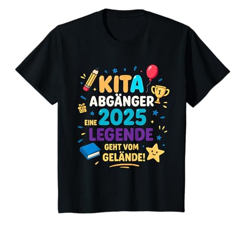 Kinder Schulkind 2025 Kindergarten Abgänger T-Shirt