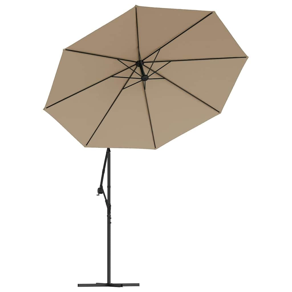 Ersatzstoff für Ampelschirm Taupe 350 cm aus UV-beständigem Polyester, wasserabweisend und winddicht, ideal für Garten, Balkon, Terrasse, Outdoor Schatten und Regenschutz