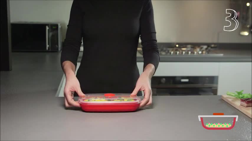 Snips Vaporiera Microonde 4LT - 2 Vassoi, BPA Free, Made In Italy, Cottura Sana Senza Olio - Foto 7