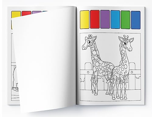 Image of Pick and Paint Coloring Activity Book For Kids: Zoo World