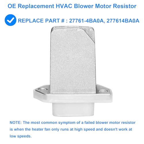 HVAC Fan Blower Motor Resistor, Replace 27761-4BA0A, 277614BA0A Compatible with Nissan - 2013-2017 Pathfinder, 2008-2019 Rogue, 2007-2012 Sentra, 2012-2019 NV1500 NV2500 NV3500, 2014-2020 QX60, More