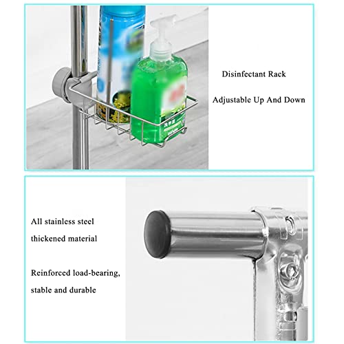Movable Hand Trucks Cleaning Tool Cart with Wheels and Wet Mop Drain Rack Storage System - Image 5