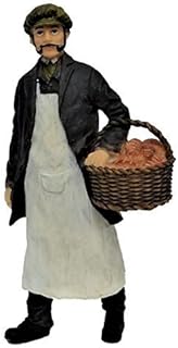 Melody Jane Dollhouse People Baker with Basket of Fresh Bread Resin Figure