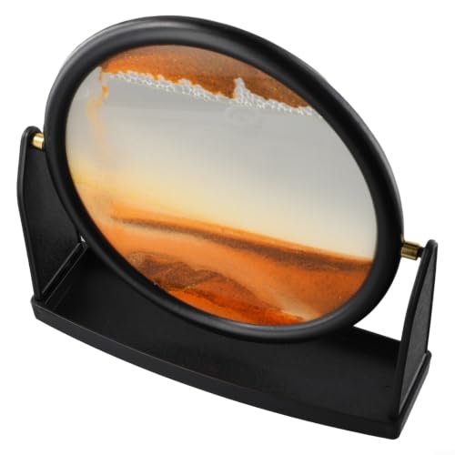 Ehlivhall Sand Motion Art Frame, Dynamic Quicksand Painting with Flowing Sand for Home and Office Desk Decor, Stress Relief Rotating Liquid Art Picture, Unique Idea for Family and Friends(yellow) - Image 8