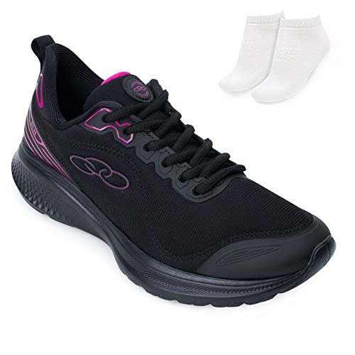 Tênis Relax, Olympikus, Feminino, Preto, 33