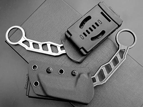 Ccanku C1120 Fixed Blade Knife D2 All Steel Handle Outdoor Fixed Knife Claw Knife With Kydex Sheaths For Outdoor, Camping(Black) #TOP5