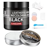 SHADAIWUYU Schwarz Leder Reparatur Set mit Lederfett(100ml),Lederpflege Auto,Flüssigleder,Lederfarbe,Kunstleder Reparaturset zum Reparieren von Sofas,Vinylmöbeln,Autositz,Sattel bei Verblassen