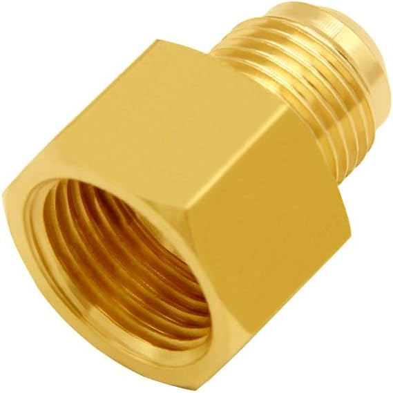 ~ Brass Flare Tube Fitting Coupling Gas Adapter 1/2" Female x 3/8" Male Flare Pipe Connector(3/8" Flare Female x 1/4" Flare Male)
