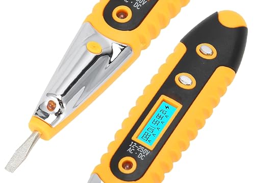 Image of GLUN Direct Line Tester, AC-DC 120-250V, Screwdriver Circuit, Screwdriver with 3.5mm Plus and Minus (+,-) Pointer