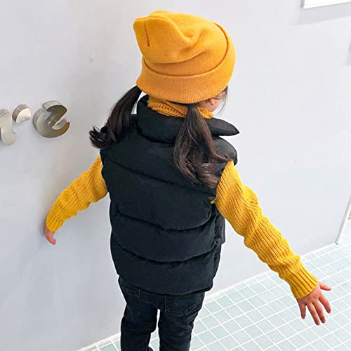 Toddler Girls Boys Puffer Vest High Neck Button Sleeveless Padded Gilet Winter Cute Sleeveless Jacket for Kids Coat3