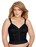 Exquisite Form Women's Front Close Longline  Bra 5107530, Black, 38B