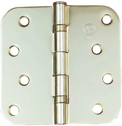 4.0" x 4.0" 5/8" Radius Ball Bearing Exterior Door Hinges (Black Primed, Pack of 3)