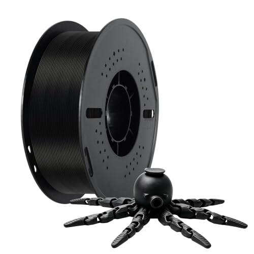 Kingroon Black PLA Filament 1.75mm 3D Printer Filament Pla Filament 1kg Filament Dimensional Accuracy +/- 0.02mm, Fit Most FDM Printer