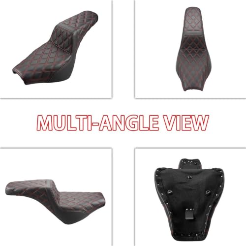 Asiento de dos plazas premium con acabado clásico para Softail FLHCS FXST de 2018 a 2024 5